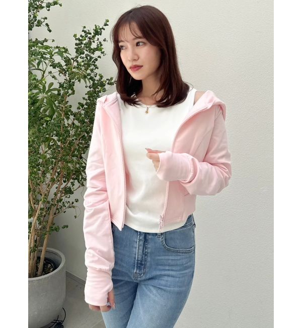 dazzlin「【吉田朱里】涼感加工ギャザーノースリリブトップス」|タンクトップ|