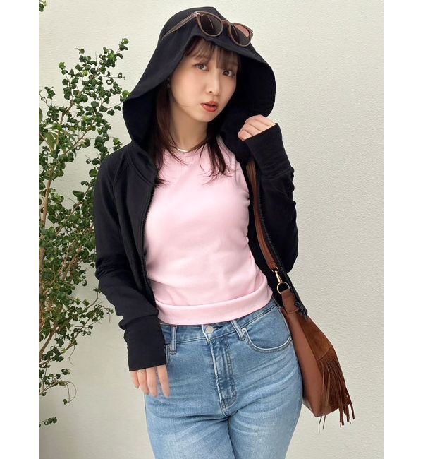 dazzlin「【吉田朱里】涼感加工ギャザーノースリリブトップス」|タンクトップ|