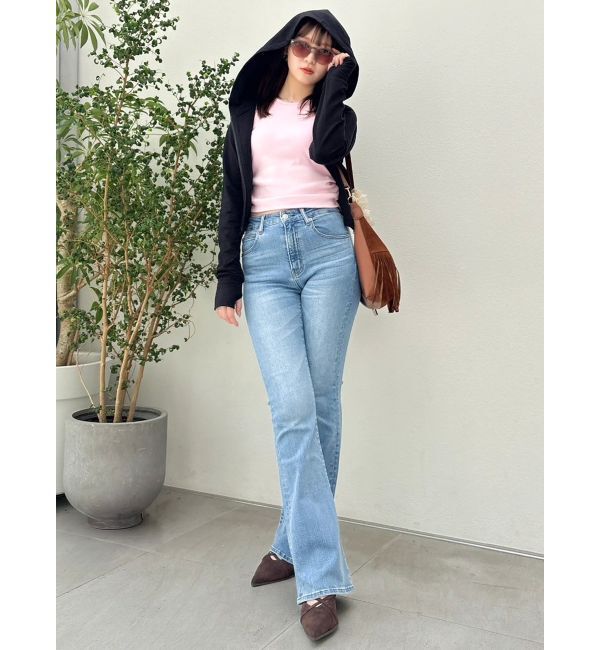 dazzlin「【吉田朱里】涼感加工ギャザーノースリリブトップス」|タンクトップ|