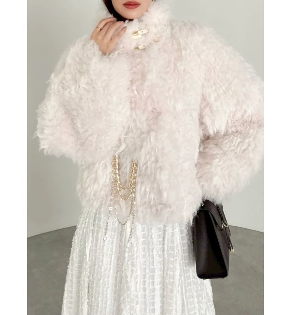 dazzlin「パールチェーンエコファーブルゾン」|ブルゾン・スタジャン|