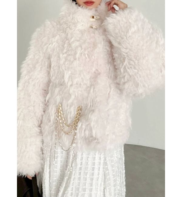 dazzlin「パールチェーンエコファーブルゾン」|ブルゾン・スタジャン|