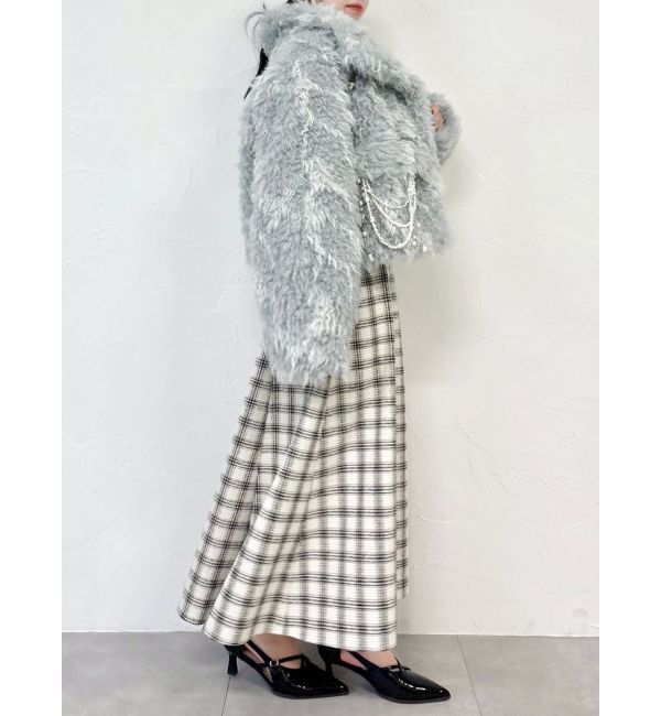 dazzlin「パールチェーンエコファーブルゾン」|ブルゾン・スタジャン|