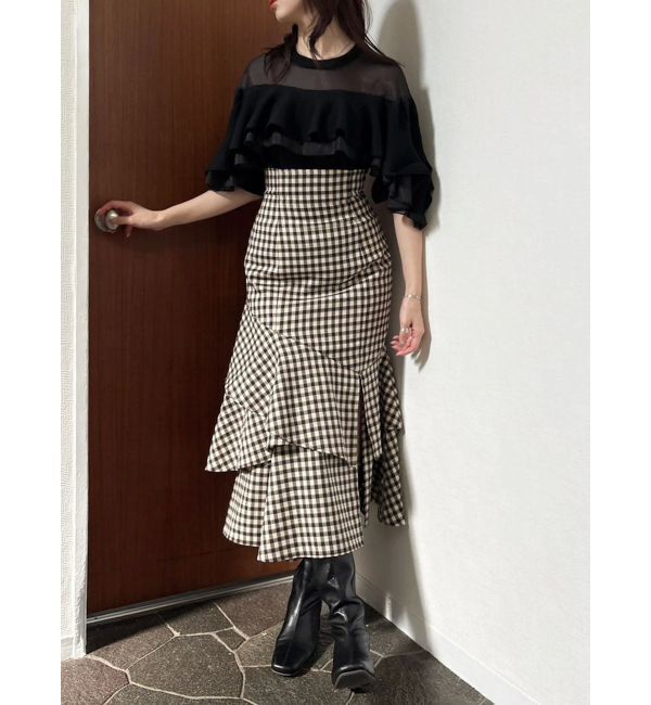 dazzlin「ヨークシアーフリルニットトップス」|ニット・セーター|