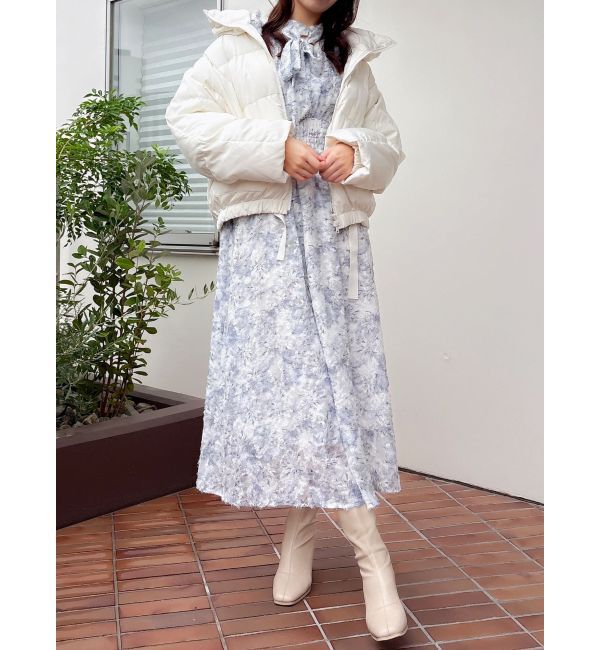 dazzlin「ヘアリーフラワーシフォンワンピース」|ワンピース|