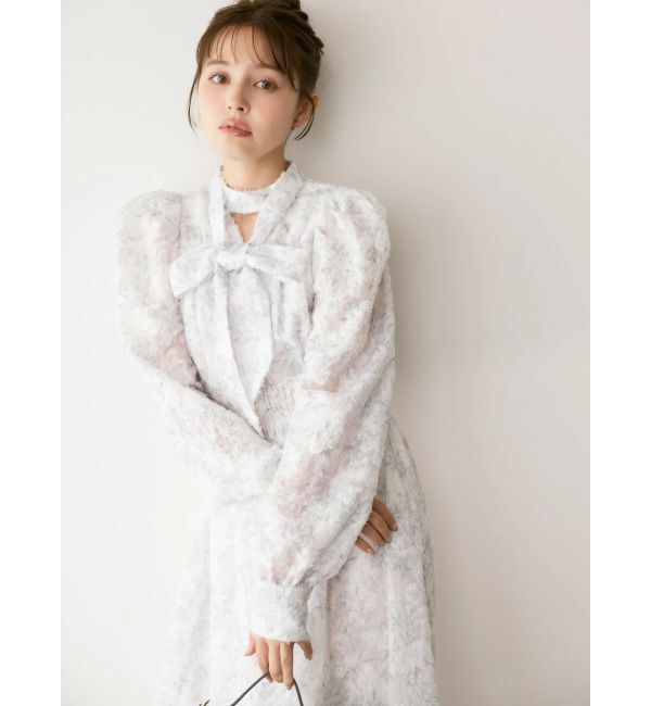 dazzlin「ヘアリーフラワーシフォンワンピース」|ワンピース|