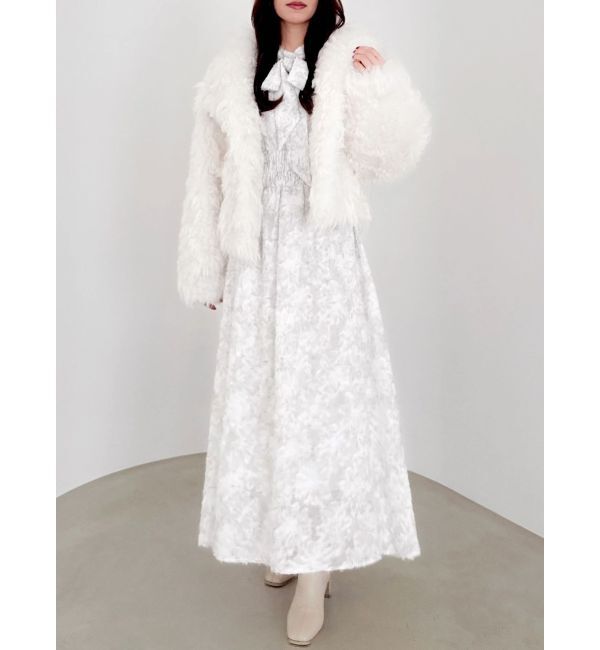 dazzlin「ヘアリーフラワーシフォンワンピース」|ワンピース|