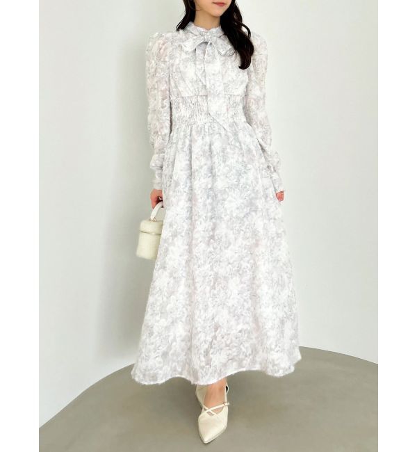 dazzlin「ヘアリーフラワーシフォンワンピース」|ワンピース|