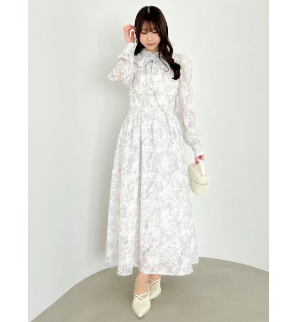 dazzlin「ヘアリーフラワーシフォンワンピース」|ワンピース|