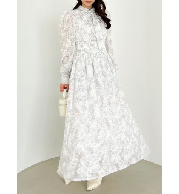 dazzlin「ヘアリーフラワーシフォンワンピース」|ワンピース|