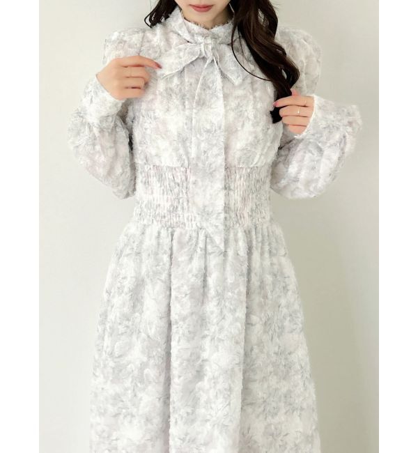 dazzlin「ヘアリーフラワーシフォンワンピース」|ワンピース|