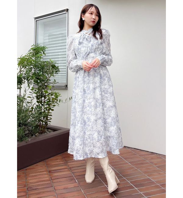 dazzlin「ヘアリーフラワーシフォンワンピース」|ワンピース|