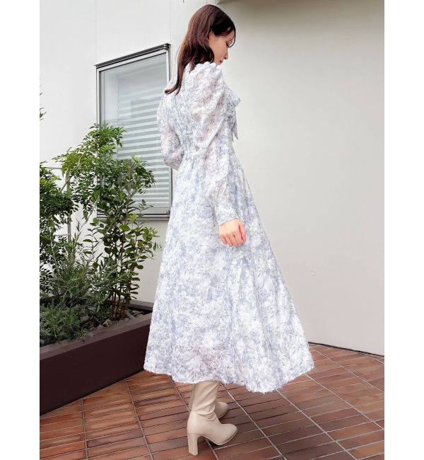 dazzlin「ヘアリーフラワーシフォンワンピース」|ワンピース|