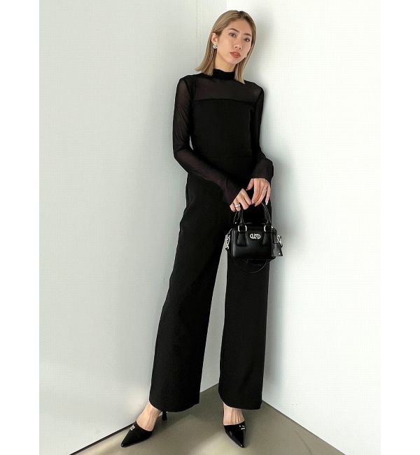 EMODA「シアー2トーンオールインワン」|オールインワン|ブラック