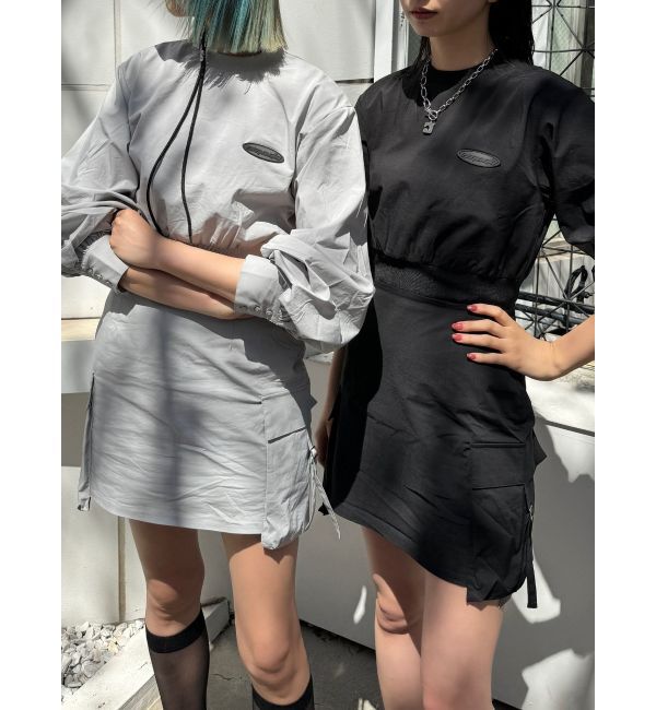 EMODA「ナイロンパフミニワンピース」|ワンピース|