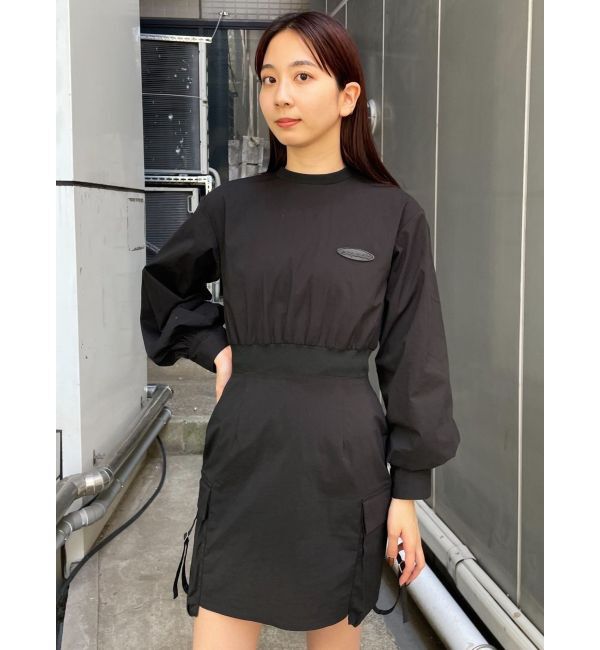 EMODA「ナイロンパフミニワンピース」|ワンピース|