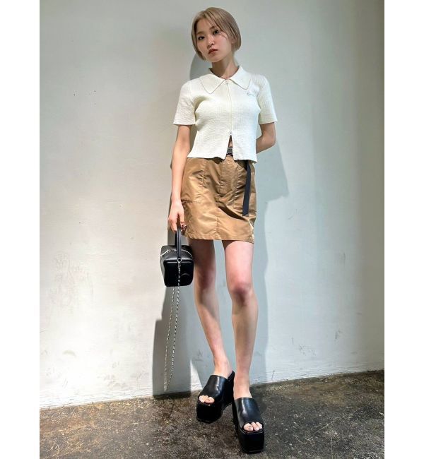 EMODA「ベルトボックスミニスカート」|スカート|