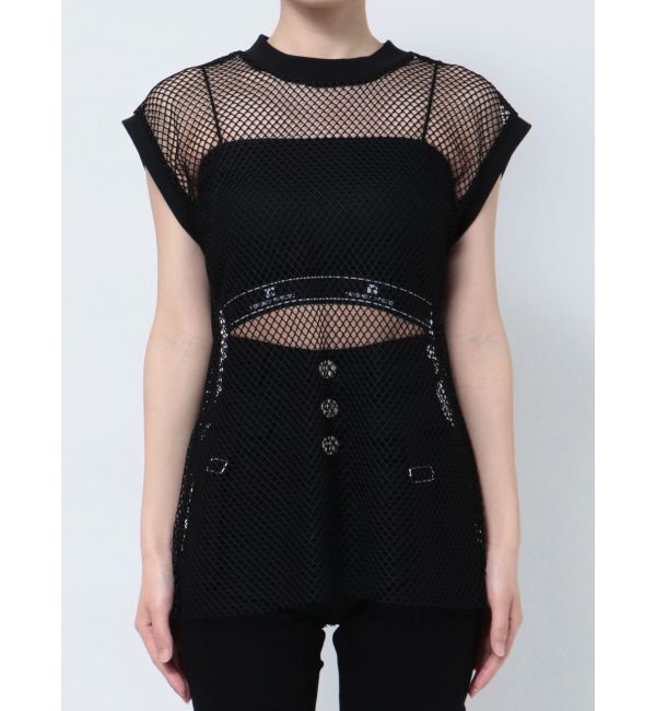 EMODA「メッシュジャガードキャミソールセット」|Tシャツ・カットソー|