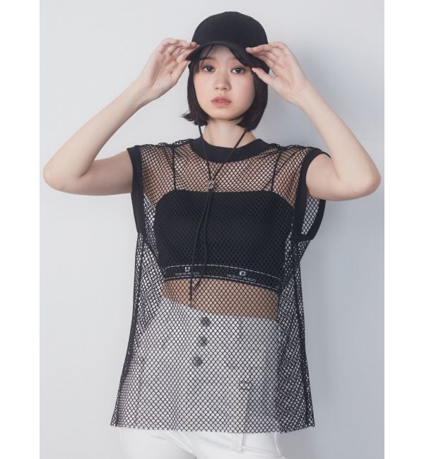 EMODA「メッシュジャガードキャミソールセット」|Tシャツ・カットソー|