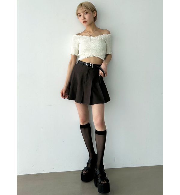 EMODA「チャームベルトプリーツスカート」|スカート|