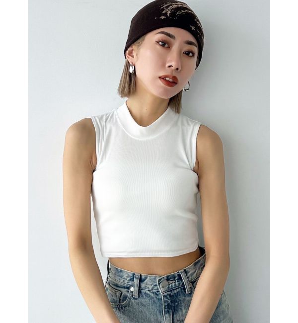 EMODA「ミニハイネックリブトップ」|タンクトップ|