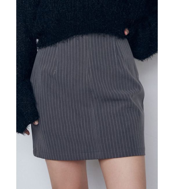 EMODA「カーブウエストミニスカート」|スカート|グレー