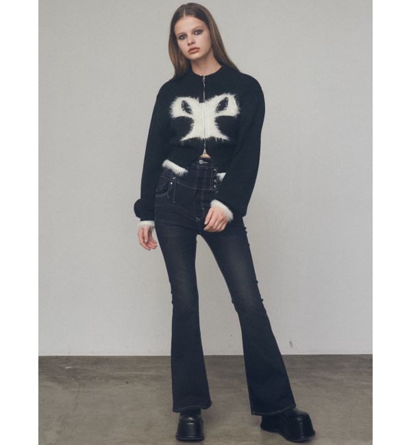 EMODA「レースハンドハイウエストパギンス」|デニム|