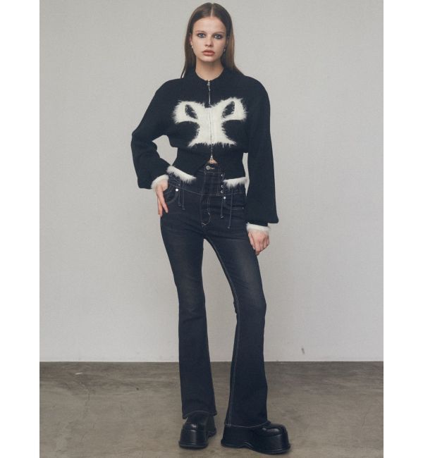 EMODA「レースハンドハイウエストパギンス」|デニム|