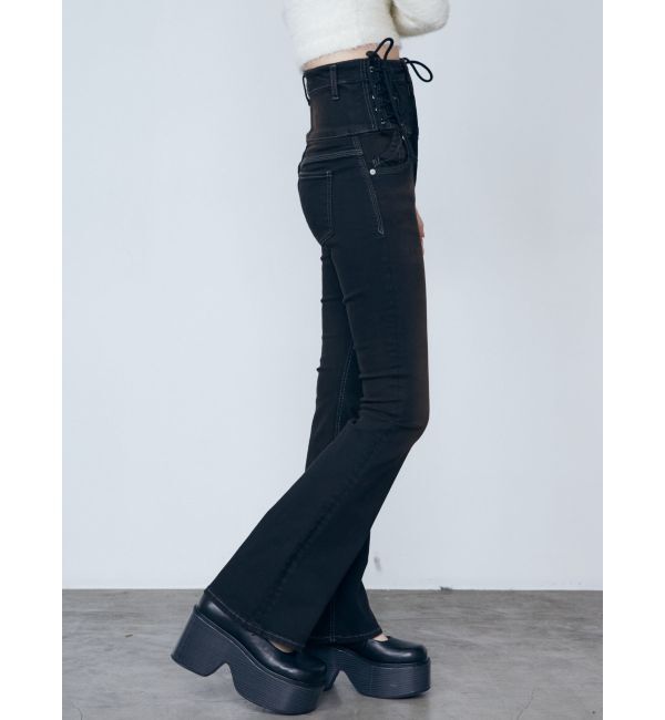 EMODA「レースハンドハイウエストパギンス」|デニム|