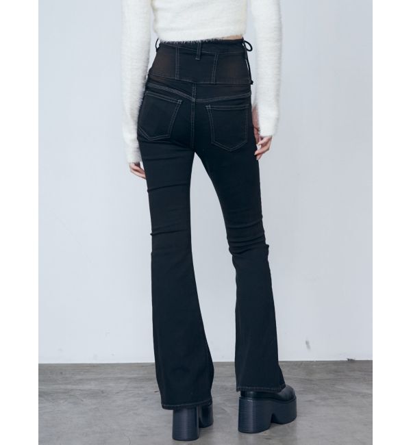 EMODA「レースハンドハイウエストパギンス」|デニム|