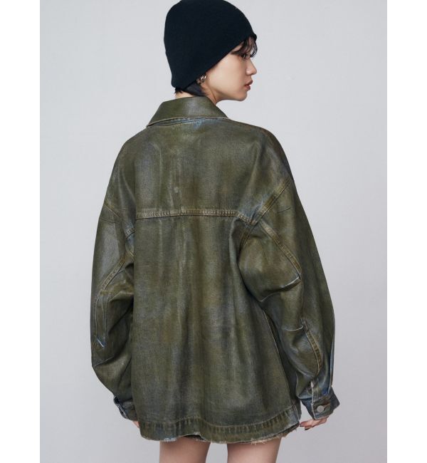 EMODA「ヴィンテージライクオーバーデニムブルゾン」|ブルゾン・スタジャン|