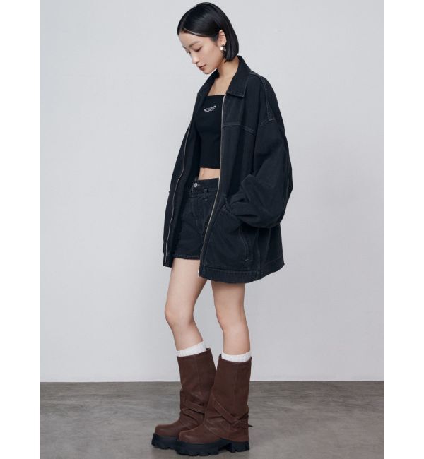 EMODA「ヴィンテージライクオーバーデニムブルゾン」|ブルゾン・スタジャン|