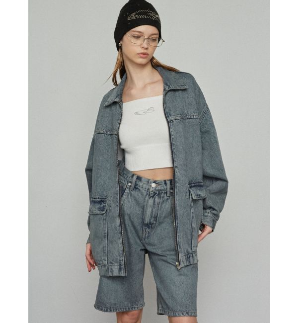 EMODA「ヴィンテージライクオーバーデニムブルゾン」|ブルゾン・スタジャン|