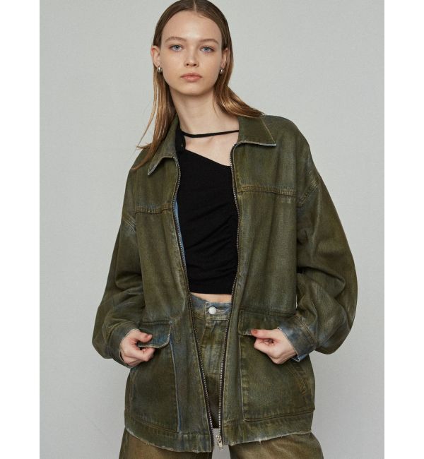 EMODA「ヴィンテージライクオーバーデニムブルゾン」|ブルゾン・スタジャン|