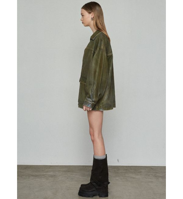 EMODA「ヴィンテージライクオーバーデニムブルゾン」|ブルゾン・スタジャン|