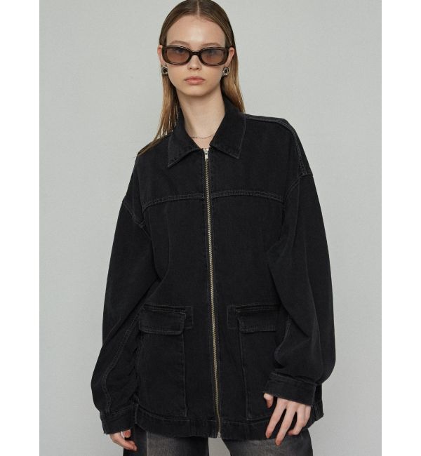 EMODA「ヴィンテージライクオーバーデニムブルゾン」|ブルゾン・スタジャン|