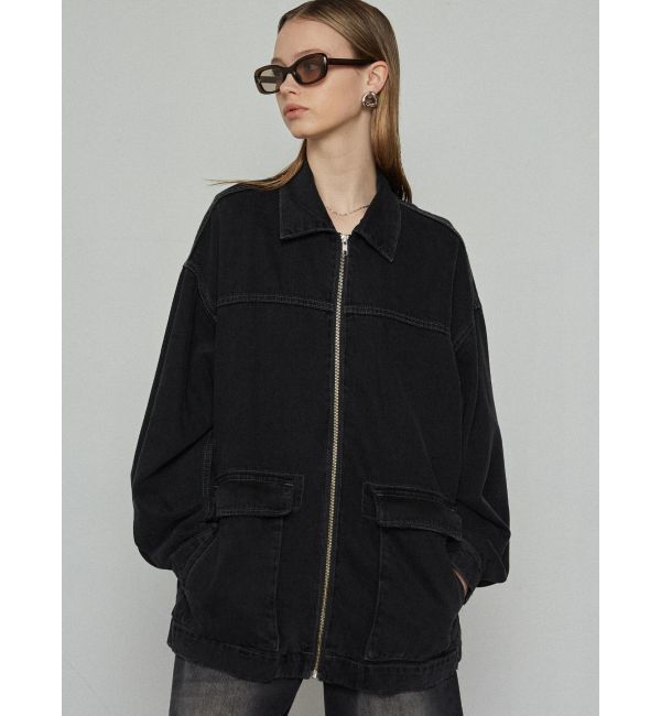 EMODA「ヴィンテージライクオーバーデニムブルゾン」|ブルゾン・スタジャン|