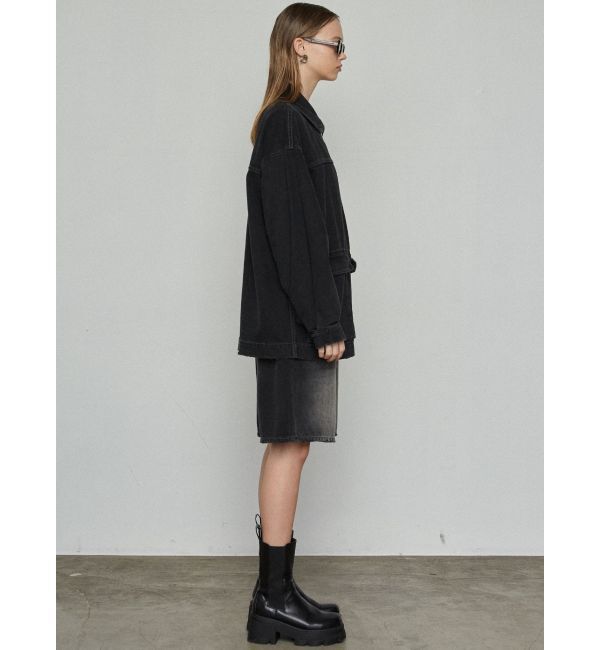 EMODA「ヴィンテージライクオーバーデニムブルゾン」|ブルゾン・スタジャン|