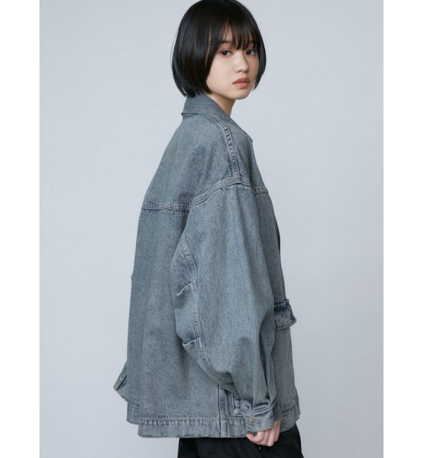 EMODA「ヴィンテージライクオーバーデニムブルゾン」|ブルゾン・スタジャン|