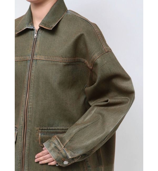 EMODA「ヴィンテージライクオーバーデニムブルゾン」|ブルゾン・スタジャン|