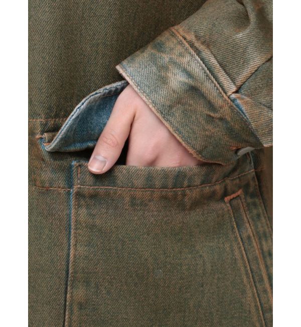 EMODA「ヴィンテージライクオーバーデニムブルゾン」|ブルゾン・スタジャン|