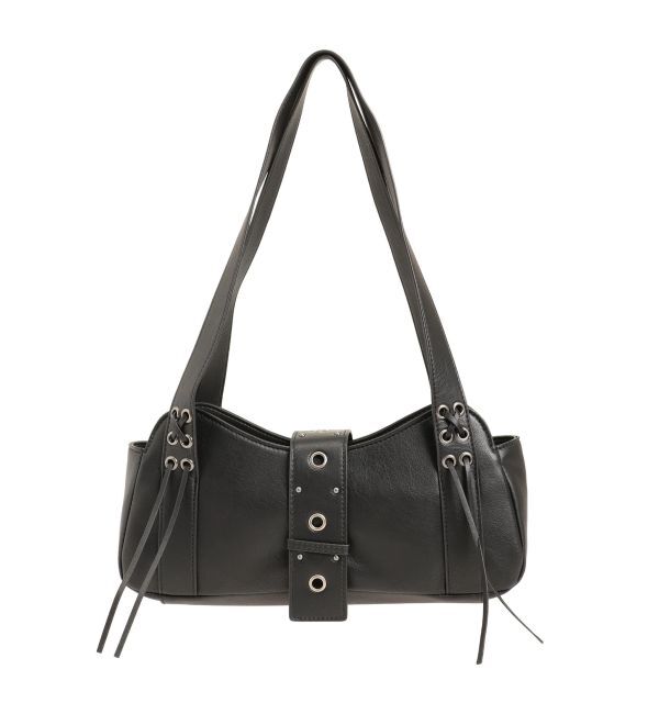 EMODA「ヴィンテージライクアイレットバッグ」|ハンドバッグ|ブラック