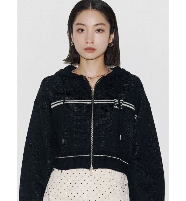 EMODA「ラインニットフーディー」|ニット・セーター|