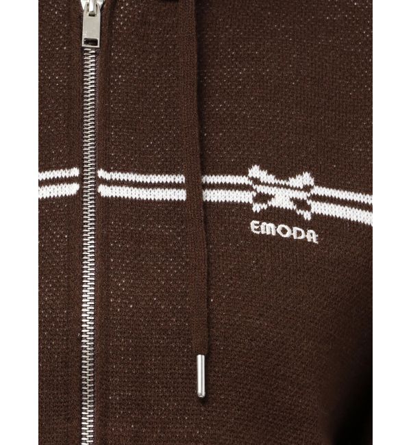 EMODA「ラインニットフーディー」|ニット・セーター|
