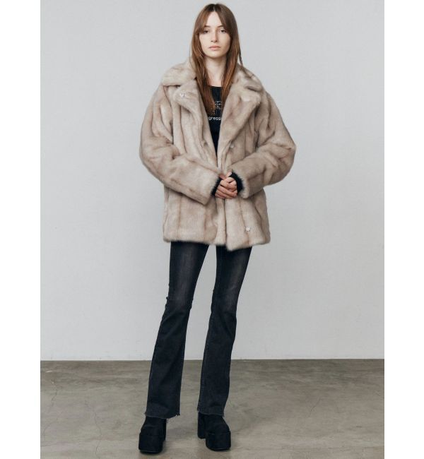 EMODA「リボンハイウエストフレアパギンス」|デニム|