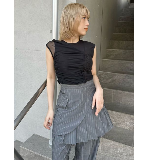 MURUA「カットオフアシメプリーツスカート」|スカート|