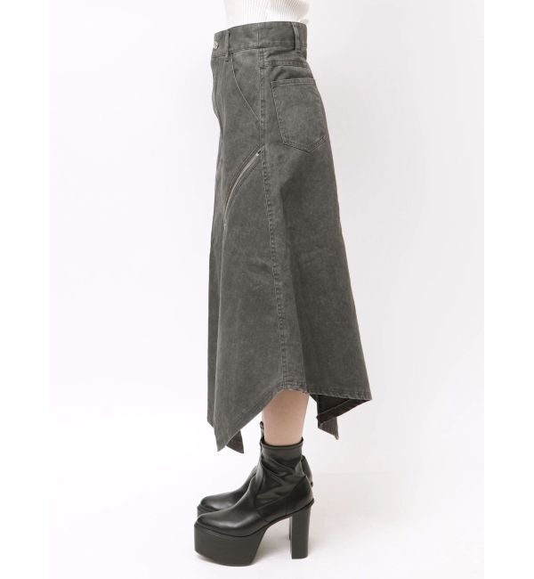 MURUA「ウォッシュアシメラッフルZIPスカート【セット販売対象】」|スカート|