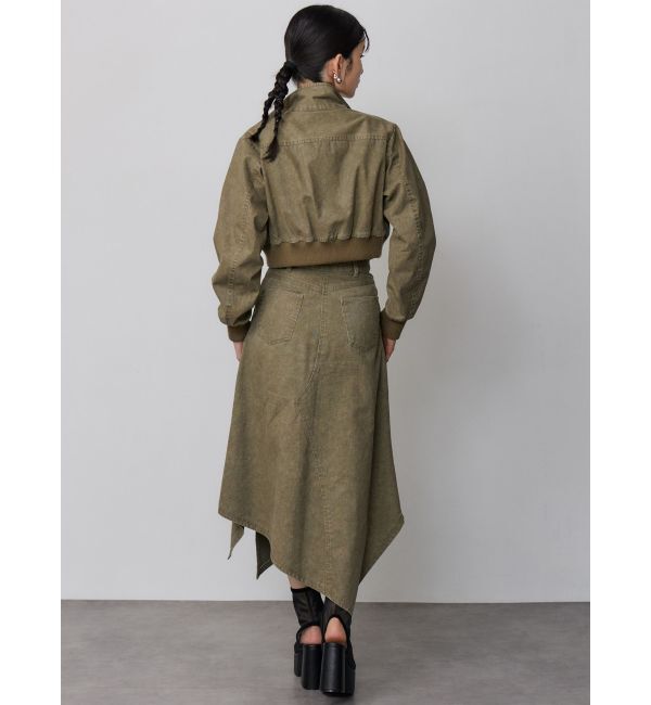 MURUA「ウォッシュアシメラッフルZIPスカート【セット販売対象】」|スカート|