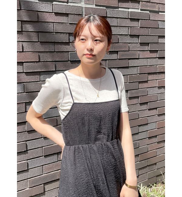 Ungrid「オーガニックコットンテレコハーフスリーブTee」|Tシャツ・カットソー|