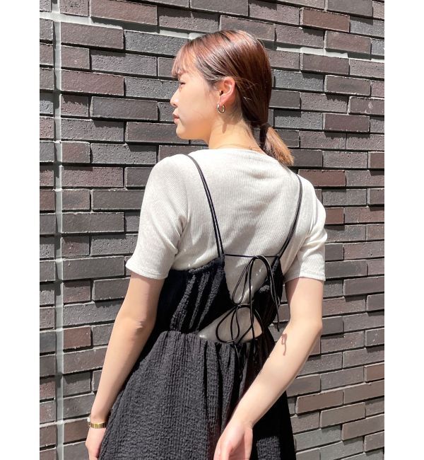 Ungrid「オーガニックコットンテレコハーフスリーブTee」|Tシャツ・カットソー|