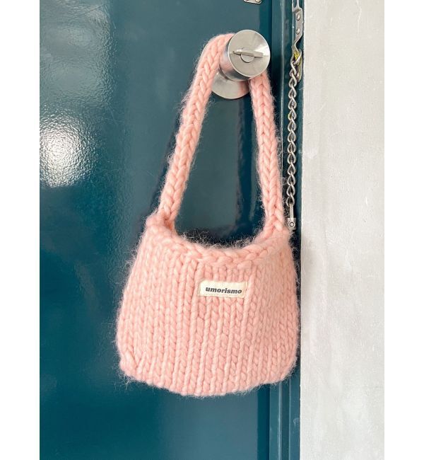 Ungrid「ローゲージニットハンドバッグ」|ハンドバッグ|ピンク